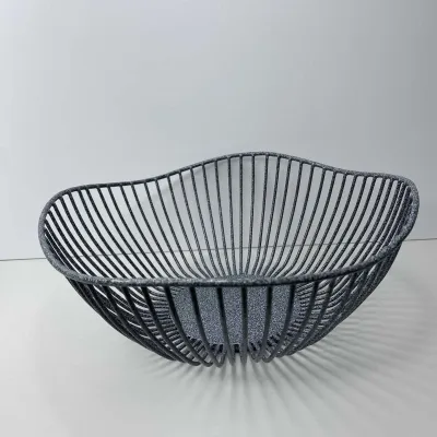 Кошик для фруктів Напівхвиль ART 25*24*10 см сірий мармур 78954622/1005