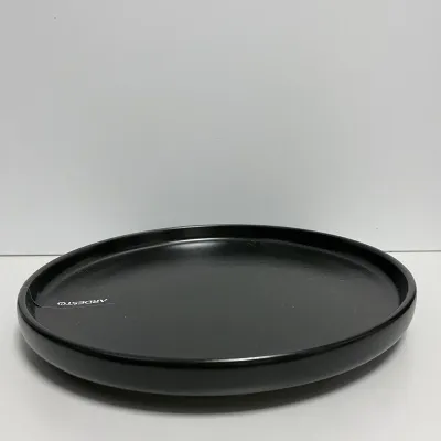 Тарілка десертна 20,5 см чорна керамічна Ardesto Trento AR2920TB