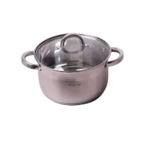 Кастрюля 5,1 л из нержавеющей стали с крышкой и полыми ручками Kamille KM-5622S