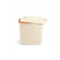 Корзина для порошку 10 л 28,5*21*26,5 см Uscan Plastik M-086 Бежевий Корзина для порошку 10 л 28,5*21*26,5 см Uscan Plastik M-086 Бежевий