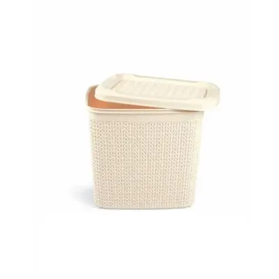 Корзина для порошка 10 л 28,5*21*26,5 см Uscan Plastik M-086 бежевая