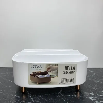 Органайзер пластиковый 4-х секционный для безделушек Lova Plastik LV-150 белый