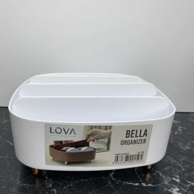 Органайзер пластиковый 4-х секционный для безделушек Lova Plastik LV-150 белый