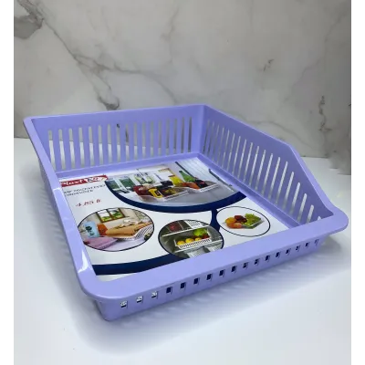 Лоток с ручкой в холодильник Irak plastik 29 x 26 х 8.5 см 4,85 л широкий ВА-680 Фиолетовый