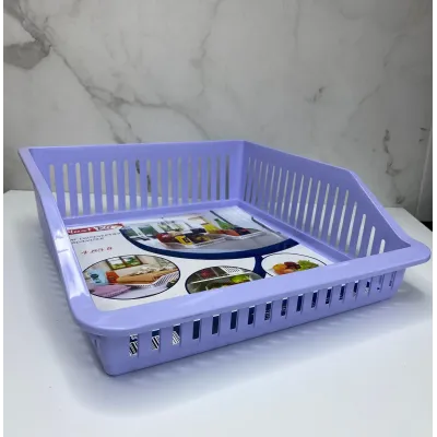 Лоток с ручкой в холодильник Irak plastik 29 x 26 х 8.5 см 4,85 л широкий ВА-680 Фиолетовый