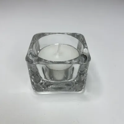 Подсвечник стеклянный квадратный 5*5*3,5 см Uniglass Square 36002