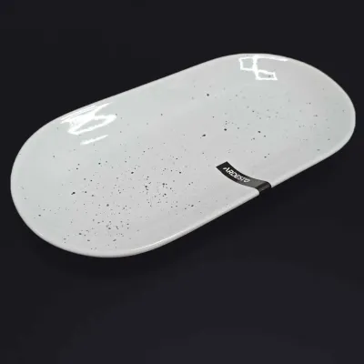 Блюдо овальное керамическое 25*13 см Ardesto Bagheria Bright White AR2925WGP