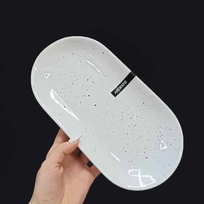 Блюдо овальное керамическое 25*13 см Ardesto Bagheria Bright White AR2925WGP