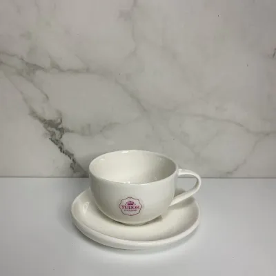 Чашка для кави з блюдцем Tudor England Royal White 90 мл TU9999-2 Чашка для кави з блюдцем Tudor England Royal White 90 мл TU9999-2