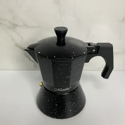 Гейзерна кавоварка алюмінієва 150 мл Maestro MR-1667-300 Black Гейзерна кавоварка алюмінієва 150 мл Maestro MR-1667-300 Black