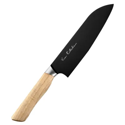 Кухонный японский нож Сантоку 170 мм Satake Black Ash (807-630)