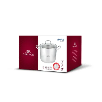 Кастрюля с крышкой 24 см 7 л Gerlach Simple (5901035499812)