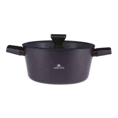 Кастрюля с крышкой 24 см 4,4 л Gerlach Granitex (5901035504707)
