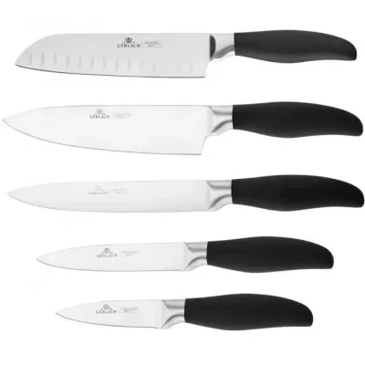 Набір з 5 кухонних ножів та підставки Gerlach Style Plus (5901035504851) Набір з 5 кухонних ножів та підставки Gerlach Style Plus (5901035504851)