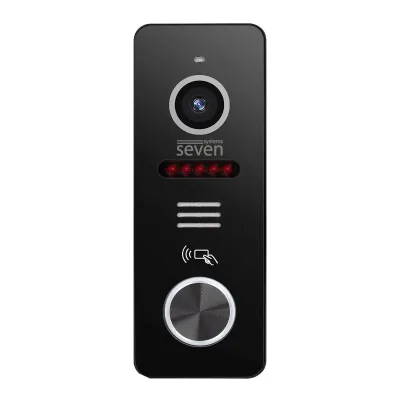 Вызывная панель домофона со встроенным считывателем карт EM-Marin Seven Systems CP-7502F RFID Black