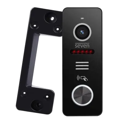 Вызывная панель домофона со встроенным считывателем карт EM-Marin Seven Systems CP-7502F RFID Black