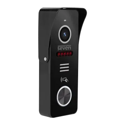 Вызывная панель домофона со встроенным считывателем карт EM-Marin Seven Systems CP-7502F RFID Black