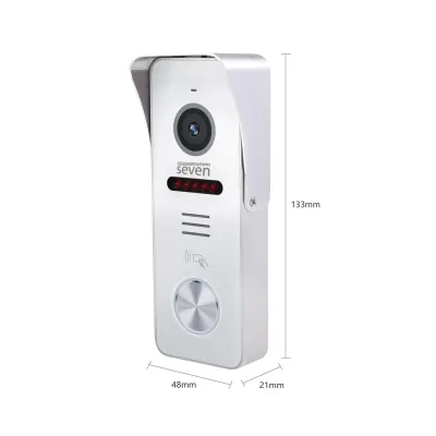 Вызывная панель домофона со встроенным считывателем карт EM-Marin Seven Systems CP-7502F RFID White Вызывная панель домофона со встроенным считывателем карт EM-Marin Seven Systems CP-7502F RFID White