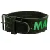 Пояс для тяжелой атлетики MadMax MFB-301 Suede Single Prong кожаный Black/Green XXL