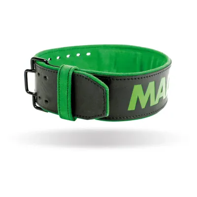 Пояс для тяжелой атлетики MadMax MFB-302 Quick Release Belt кожаный Black/Green XL Пояс для тяжелой атлетики MadMax MFB-302 Quick Release Belt кожаный Black/Green XL