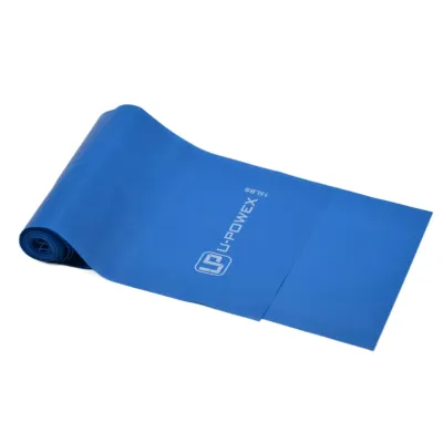 Стрічка-еспандер для фітнесу та реабілітації U-powex Fitness band 0.4 мм 6.8 кг Blue