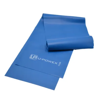 Стрічка-еспандер для фітнесу та реабілітації U-powex Fitness band 0.4 мм 6.8 кг Blue