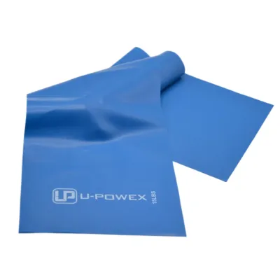 Стрічка-еспандер для фітнесу та реабілітації U-powex Fitness band 0.4 мм 6.8 кг Blue