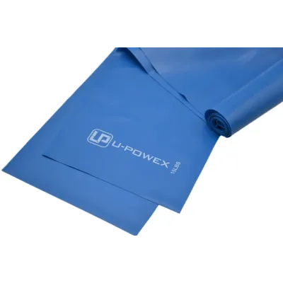 Стрічка-еспандер для фітнесу та реабілітації U-powex Fitness band 0.4 мм 6.8 кг Blue
