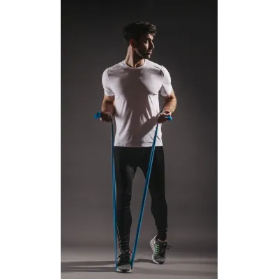 Стрічка-еспандер для фітнесу та реабілітації U-powex Fitness band 0.4 мм 6.8 кг Blue
