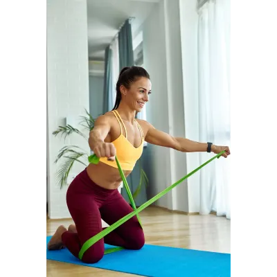 Лента для фитнеса и реабилитации U-powex Fitness band 0.5 мм 9.1 кг Green Лента для фитнеса и реабилитации U-powex Fitness band 0.5 мм 9.1 кг Green