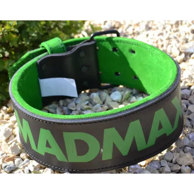 Пояс для важкої атлетики MadMax MFB-302 Quick Release Belt шкіряний Black/Green L