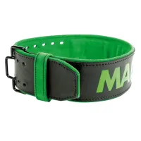 Пояс для важкої атлетики MadMax MFB-302 Quick Release Belt шкіряний Black/Green L