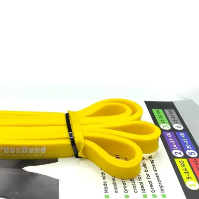 Еспандер-петля гумка для фітнесу і кроссфіту PowerPlay 4115 Power Band Light Жовта 1-7kg
