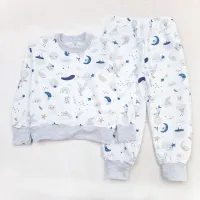 Домашня піжама Dexter’s тепла moon bunny 134 см молочний сірий (131743369167)