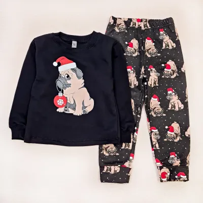 Пижама детская с начесом Dexter’s christmas pug 98 см черный красный (131759369213) Пижама детская с начесом Dexter’s christmas pug 98 см черный красный (131759369213)