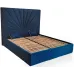 Ліжко двоспальне BNB Sunrise Premium 160 х 190 см Simple З додатковою металевою цільнозварною рамою Синій