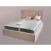 Ліжко двоспальне BNB Arabela Comfort 160 x 190 см Simple З підйомним механізмом та нішою для білизни Рожевий