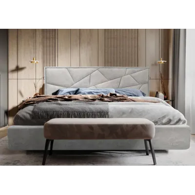 Ліжко двоспальне BNB Trinidad Premium 160 х 190 см Allure З додатковою металевою цільнозварною рамою Сірий