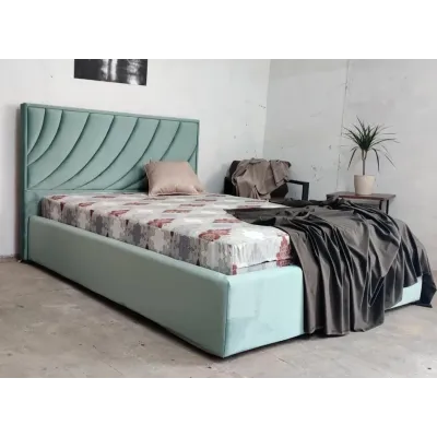 Ліжко BNB Laurel Premium 90 х 190 см Simple З додатковою металевою цільнозварною рамою Зелений