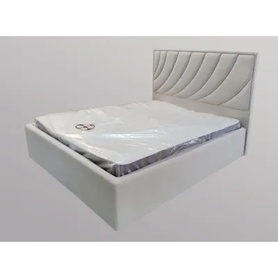 Кровать двуспальная BNB Laurel Comfort 140 х 190 см С подъемным механизмом и нишей для белья Экокожа Айвори