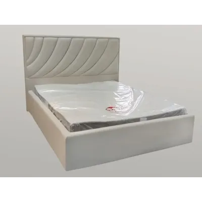 Кровать двуспальная BNB Laurel Premium 140 х 190 см С дополнительной цельносварной рамой Экокожа Айвори