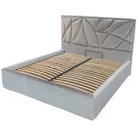 Кровать двуспальная BNB Aurora Comfort 160 x 190 см Simple С подъемным механизмом и нишей для белья Серый