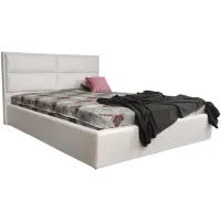 Ліжко BNB Santa Maria Comfort 90 х 190 см З підйомним механізмом та нішою для білизни Екошкіра Білий Ліжко BNB Santa Maria Comfort 90 х 190 см З підйомним механізмом та нішою для білизни Екошкіра Білий
