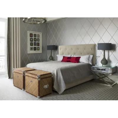 Кровать двуспальная BNB Leandra Premium 140 х 190 см Simple С дополнительной цельносварной рамой Мокко Кровать двуспальная BNB Leandra Premium 140 х 190 см Simple С дополнительной цельносварной рамой Мокко