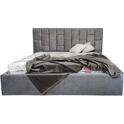 Кровать двуспальная BNB Royal Comfort 180 x 190 см Allure С подъемным механизмом и нишей для белья Серый