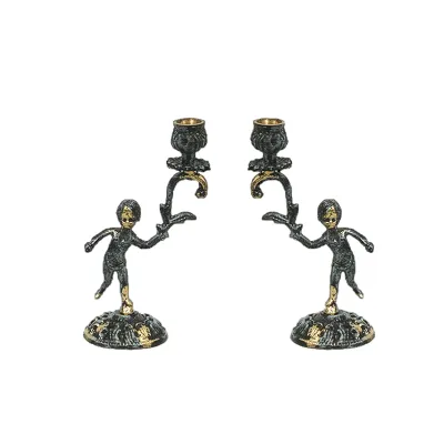 Набор из двух подсвечников Virtus Candlesticks Mini бронза на 1 свечу (4006vi)