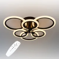 Стельова LED люстра світлодіодний світильник Sunlight чорний 5333/3+3