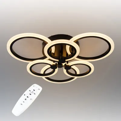 Стельова LED люстра світлодіодний світильник Sunlight чорний 5333/3+3