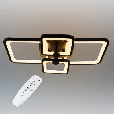 Стельова LED люстра світлодіодний світильник Sunlight чорний 5338/2+2