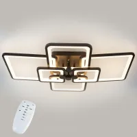 Стельова LED люстра світлодіодний світильник Sunlight чорний 5338/2+2+2 Стельова LED люстра світлодіодний світильник Sunlight чорний 5338/2+2+2